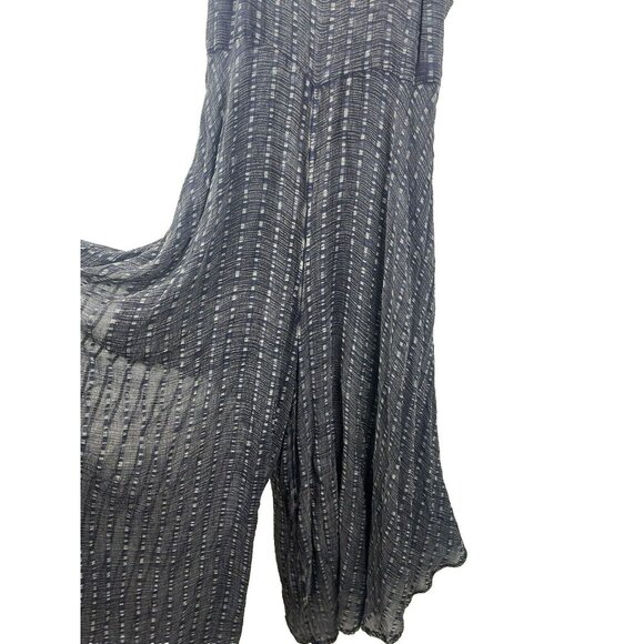 HD In Paris Anthropologie Harbor Texture Jumpsuit 2 Romper Dress Strappy Wide - Picture 5 of 10